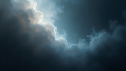 Fototapeta premium Dramatic Cloudscape, Celestial Light and Darkness