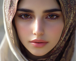 Middle Eastern Arab beauty close-up