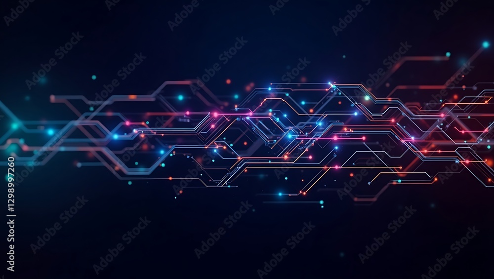 Poster abstract futuristic technology background. generative ai.