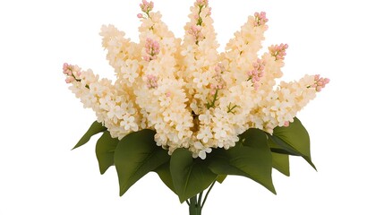Cream Lilac Artificial Flower Bouquet, Spring Floral Arrangement, Elegant Home Decor