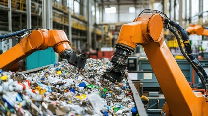 Robotic Arms in Waste Sorting Facility