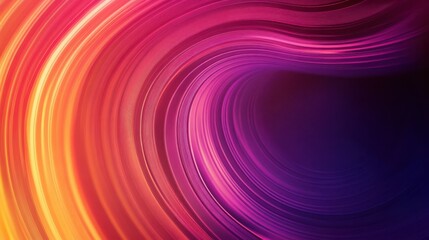 Obraz premium Fantasy abstract colorful background featuring lines with a red to orange to purple gradient and a circular light effect at the bottom center