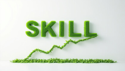 Skill Development Growth Grass Concept Image