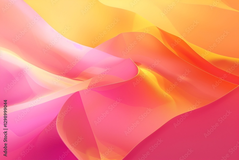 Poster beautiful gradient background with pink and yellow colors, abstract wallpaper design with soft shape