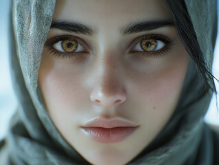 Naklejka premium Middle Eastern Arab beauty close-up
