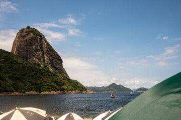 Sugarloaf Mountain as Viewed from Praia Vermelha in Rio de Janeiro