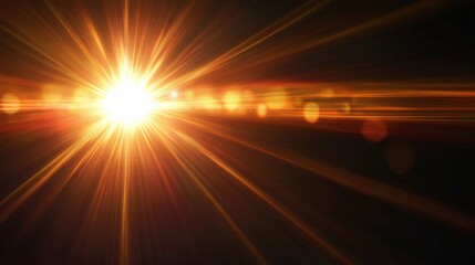 Sun Light Overlay. Sun rays overlay. Sun rays light isolated on black background, overlay design. transparent sunlight special lens light effect. abstract lens flare light over black background , ai