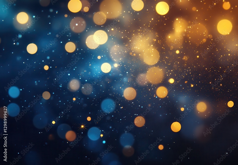 Poster magical abstract background filled with colorful light spots and shimmering bokeh effect creating a 