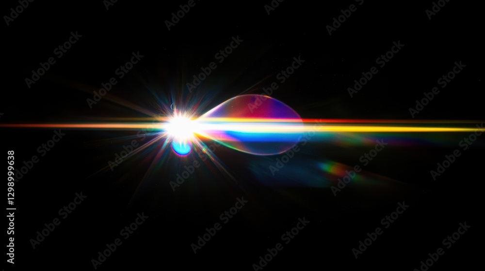 Poster prism light leak texture for photo overlay and effect. lens flare in abstract background. bokeh effe