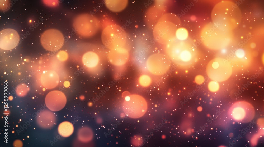 Poster blur glow overlay with a color gradient and optical radiance filter, featuring lens flare and defocu