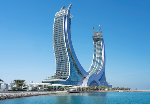 Doha, Qatar - March 1, 2025: Ruffle hotel in Doha city 