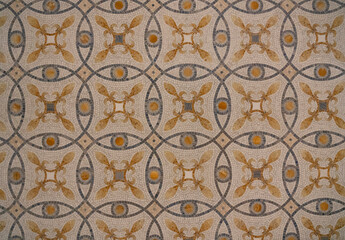 Eastern golden oriental ornamental background pattern close up