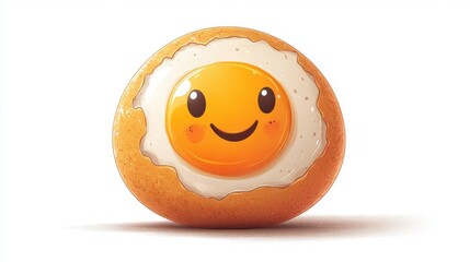 fried egg isolated,cartoon