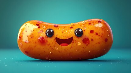 fried sausage isolated,cartoon