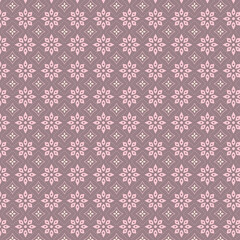 Elegant Floral Pattern on Soft Purple Background: Ideal for Textiles and Graphic Design Projects