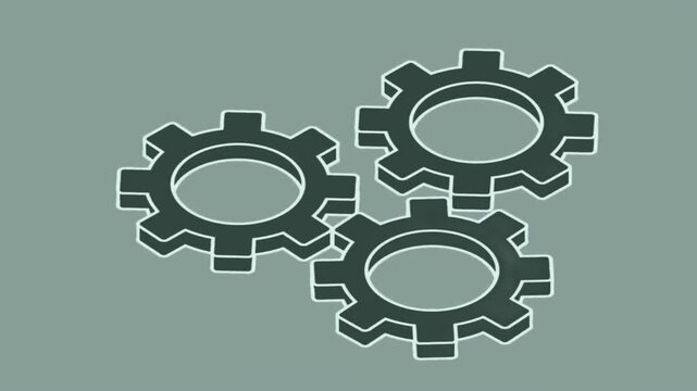 Gears and Cogs, Abstract Gear Background, Gear Wheels Background 4K Video, Rotating Mechanical Cogs, Industrial Motion Graphics, Futuristic Machinery Animation, High-Resolution Engineering Design