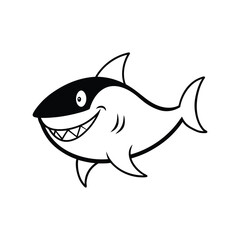 shark silhouette vector illustration A