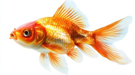 Obraz premium golden fish isolated,cartoon