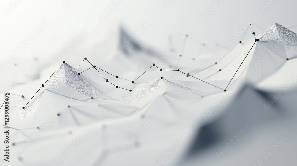 Poster minimalist banner design featuring geometric patterns and data graphs for financial presentations.
