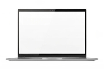 digital illustration of a silver laptop with blank screen