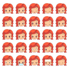 Girl face expressions, cute, child