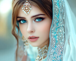 Fototapeta premium Middle Eastern Arab beauty close-up