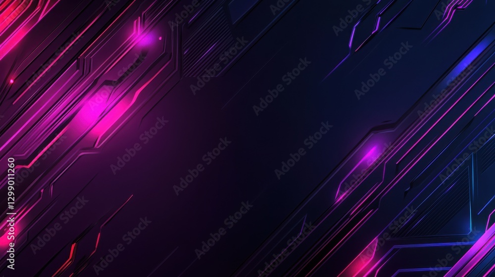 Poster future technology line background and light effect, cyberpunk style background material with a sense