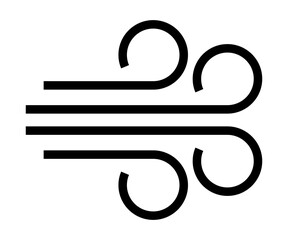 wind icon symbolizing strong airflow or breezy weather conditions.