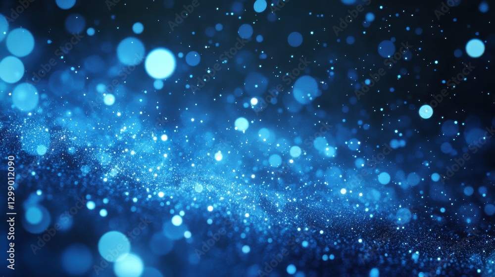 Aufkleber captivating abstract blue sparkling particle background for creative design.