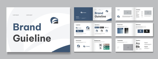 Brand Guideline Template, Landscape guideline layout brand guidelines presentation template