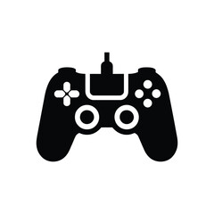 High quality game controller vector icon featuring a modern and minimalistic gaming gamepad icon vector illustration. Perfect for video game logos, esports branding, mobile apps, streaming graphics.