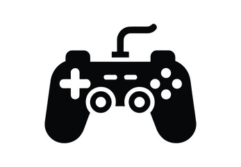 High quality game controller vector icon featuring a modern and minimalistic gaming gamepad icon vector illustration. Perfect for video game logos, esports branding, mobile apps, streaming graphics.