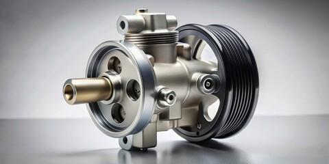 High-performance automotive power steering pump with precision engineered components and durable materials for reliable operation