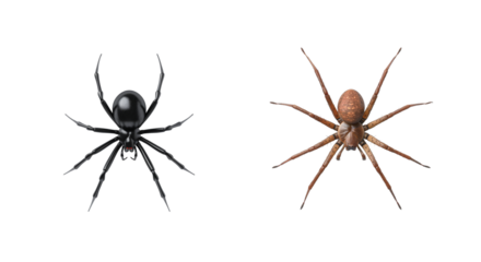 Spider isolated on white background