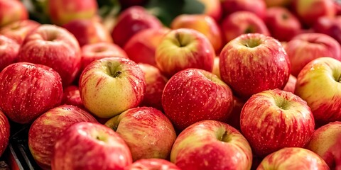a group of apples in a pile