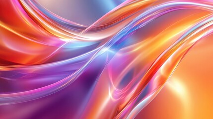 Naklejka premium Abstract digital art piece colorful futuristic design background led light