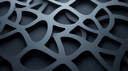 Obraz premium Abstract black texture with intricate cut-out patterns for modern design and artistic backgrounds