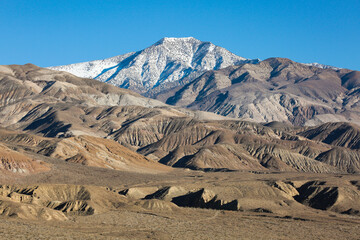 Layers of mountains in Death Valley, California.