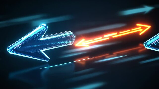 Conflicting Directions, Arrows Illustrating Opposition and Contrasts