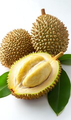 Obraz premium a group of fruit with leaves