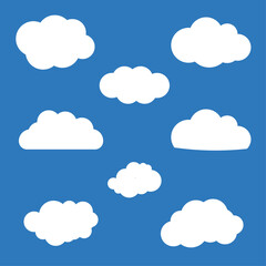 Obraz premium White vector clouds