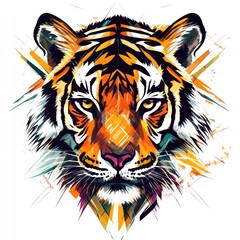 Abstract Tiger Head Design