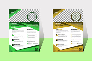 Modern Corporate Business flyer Annual report Newest trendy design ,Multipurpose advertising print design, Easy to use ,Presentation ,Vector layout, Shape Template Creative Flyer.