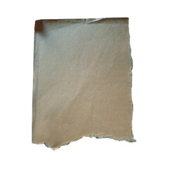 Obraz premium Torn and Aged Brown Paper Sheet with Rough Edges