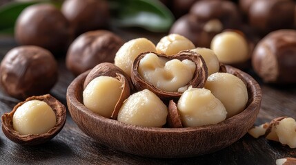 macadamia nuts isolated,studio background