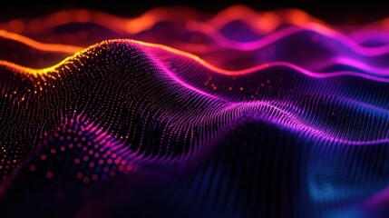 Dots and lines of network connections. Futuristic background. 3d model.