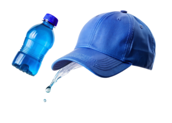 blue water cap