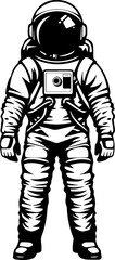 Astronaut vector design, space suit and star simple illustration