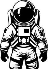 Astronaut vector design, space suit and star simple illustration