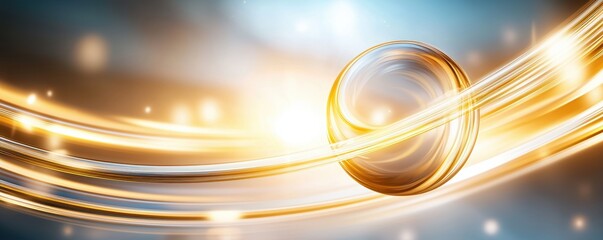 Mystical abstract composition of floating energy orbs and gentle light trails, symbolizing the union of spirit and cosmic consciousness